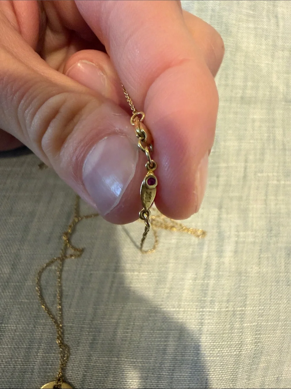 Roberto Coin ‘L’ Gold Necklace